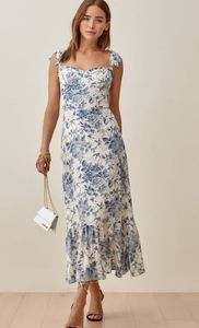 REFORMATION Nikita Dress Pompadour Print